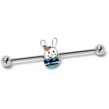 Load image into Gallery viewer, 14G Easter Egg Bunny Industrial Barbell 38mm
