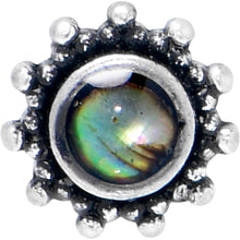 Load image into Gallery viewer, 20G 7mm Brown Faux Shell Circle of Glam L Shape Nose Ring