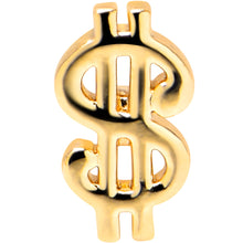 Load image into Gallery viewer, 16G 1/4 Gold Tone Dollar Sign Cartilage Tragus Earring
