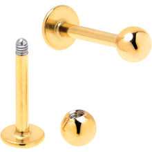 Load image into Gallery viewer, 16G 5/16 Clear Gem Gold Tone Flower Butterfly Labret Set of 4