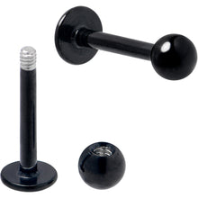 Load image into Gallery viewer, 16G 5/16 Clear Gem Gold Tone Bee Honeycomb Black Labret Set of 4