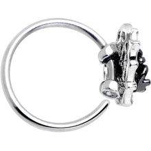 Load image into Gallery viewer, 20G 5/16 Clear CZ Gem Heart of Spider Nose Hoop
