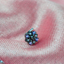 Load image into Gallery viewer, 20G 7mm Pink Gem Skull Cross L Shape Nose Ring