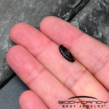 Load image into Gallery viewer, 14G 3/8 Black Implant Grade Titanium CZ Paved Hinged Hoop Belly Ring