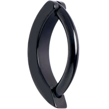 Load image into Gallery viewer, 14G 3/8 Black Implant Grade Titanium CZ Paved Hinged Hoop Belly Ring