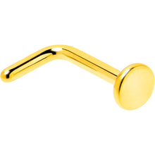 Load image into Gallery viewer, 18G 1/4 Gold Tone ASTM F-136 Implant Grade Titanium 3mm Disc L Shape Nose Ring