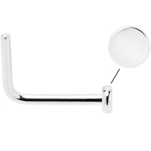 Load image into Gallery viewer, 20G 1/4 ASTM F-136 Implant Grade Titanium 2mm Disc End L Shape Nose Ring