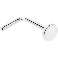 Load image into Gallery viewer, 20G 1/4 ASTM F-136 Implant Grade Titanium 3mm Disc End L Shape Nose Ring