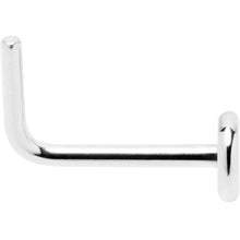Load image into Gallery viewer, 20G 1/4 ASTM F-136 Implant Grade Titanium 3mm Disc End L Shape Nose Ring