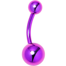 Load image into Gallery viewer, Purple ASTM F-136 Implant Grade Titanium Internally Threaded Belly Ring