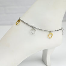 Load image into Gallery viewer, Open Heart Dangle Stainless Steel Ankle Bracelet