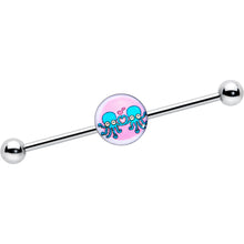 Load image into Gallery viewer, 14G Loving Octopus Duo Industrial Barbell 38mm
