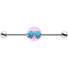 Load image into Gallery viewer, 14G Loving Octopus Duo Industrial Barbell 38mm