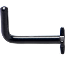 Load image into Gallery viewer, 18G 1/4 Black ASTM F-136 Implant Grade Titanium Star End L Shape Nose Ring