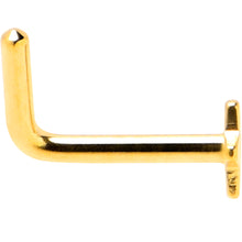Load image into Gallery viewer, 18G 1/4 Gold Tone ASTM F-136 Implant Grade Titanium Star End L Shape Nose Ring