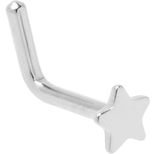 Load image into Gallery viewer, 18G 1/4 ASTM F-136 Implant Grade Titanium Star End L Shape Nose Ring