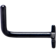 Load image into Gallery viewer, 20G 1/4 Black ASTM F-136 Implant Grade Titanium Star End L Shape Nose Ring