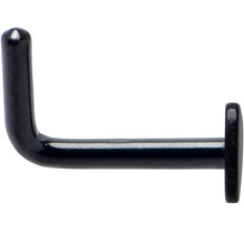 Load image into Gallery viewer, 18G 1/4 Black ASTM F-136 Implant Grade Titanium Heart End L Shape Nose Ring
