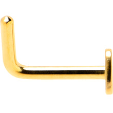 Load image into Gallery viewer, 18G 1/4 Gold Tone ASTM F-136 Implant Grade Titanium Heart End L Shape Nose Ring