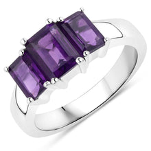 Load image into Gallery viewer, 1.95 Carat Genuine Amethyst .925 Sterling Silver Ring