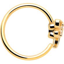 Load image into Gallery viewer, 20G 5/16 Clear Gem Gold Tone Filigree Dragonfly Nose Hoop