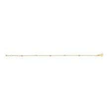 Load image into Gallery viewer, 14K Yellow Gold Alternating Red Ruby and White Diamond Bezel Station Chain Bracelet (I-J Color, SI2-I1 Clarity) - 7.5" Inches