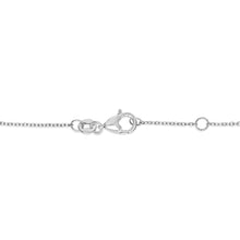 Load image into Gallery viewer, 14K White Gold Alternating Blue Sapphire and Diamond Bezel Station Chain Bracelet - Size 7.5 inch