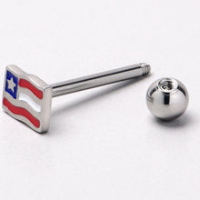Load image into Gallery viewer, Patriotic Flag Barbell Tongue Ring