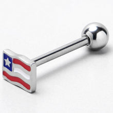 Load image into Gallery viewer, Patriotic Flag Barbell Tongue Ring