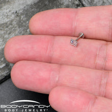 Load image into Gallery viewer, 16G 5/16 Patriotic Flag Labret Monroe Tragus