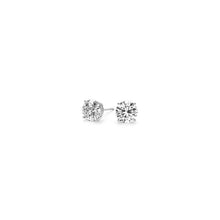 Load image into Gallery viewer, 1/2 cttw Lab Grown Round Diamond Stud Earrings 14k White Gold (G/VS2)