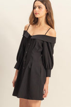 Load image into Gallery viewer, New Summer Button Down Spaghetti Strap Mini Dress with Pockets Chic, Elegant, Playful, and Practical with Button-Down Front and Spaghetti Straps for a Feminine, Effortless Look