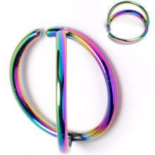 Load image into Gallery viewer, 20G 5/16 Rainbow Double Nose Hoop