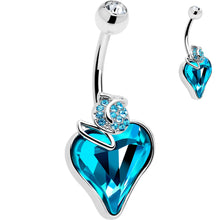 Load image into Gallery viewer, Clear Blue Gem Strawberry Love Belly Ring