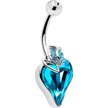 Load image into Gallery viewer, Clear Blue Gem Strawberry Love Belly Ring