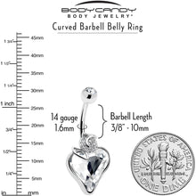 Load image into Gallery viewer, Clear Gem Strawberry Love Belly Ring