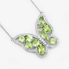 Load image into Gallery viewer, 4.65 Carat Genuine Peridot .925 Sterling Silver Necklace