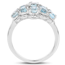 Load image into Gallery viewer, 3.24 Carat Genuine Blue Topaz .925 Sterling Silver Ring