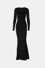 Load image into Gallery viewer, Caramel Built-In Shapewear Dress Square Neck Long Sleeve Maxi Dress Elegant Shapewear Dress For Women