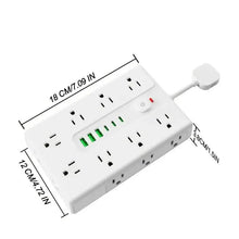 Load image into Gallery viewer, 22-in-1 Multi-Functional Power Strip – 16 Sockets, 3 USB-A & 3 USB-C