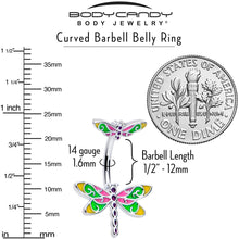 Load image into Gallery viewer, Dragonfly Colors Double Mount Belly Ring