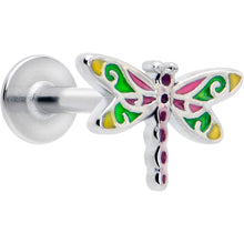 Load image into Gallery viewer, 16G Dragonfly Colors Flat Back Earring