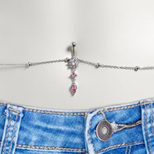 Load image into Gallery viewer, Pink Gem Vivid Dangle Belly Ring Belly Chain