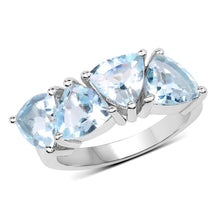 Load image into Gallery viewer, 5.00 Carat Genuine Blue Topaz .925 Sterling Silver Ring