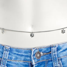 Load image into Gallery viewer, Clear Gem Simple Hippie Flower Dangle Belly Chain