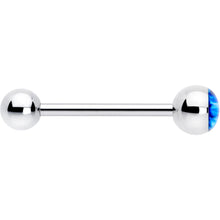Load image into Gallery viewer, Open Blue Eye Barbell Tongue Ring