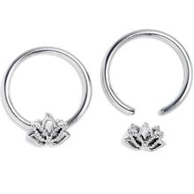 Load image into Gallery viewer, 16G 3/8 Lush Lotus BCR Captive Ring Set of 4