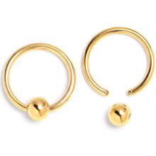 Load image into Gallery viewer, 16G 3/8 Gold Tone Regal Rose BCR Captive Ring Set of 4