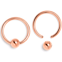 Load image into Gallery viewer, 16G 3/8 Clear Gem Rose Gold Tone Mystical BCR Captive Ring Set of 4