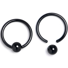 Load image into Gallery viewer, 16G 3/8 Green Faux Opal Black Moon Sun BCR Horseshoe Set of 4